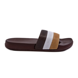 Klassiske flip-flops til mænd med stropper, brun Sylri