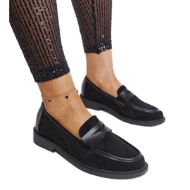 Floretta loafers i sort ruskind