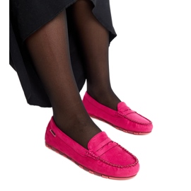 Mørk pink ruskind loafers fra Nafisah lyserød