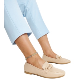 Beige dekorative mokkasiner fra Docherty