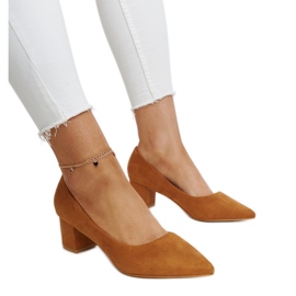 Brune Araxi højhælede pumps