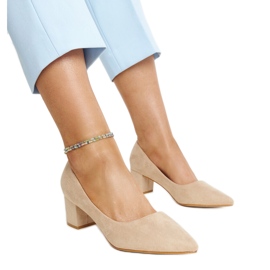 Beige højhælede Araxi pumps