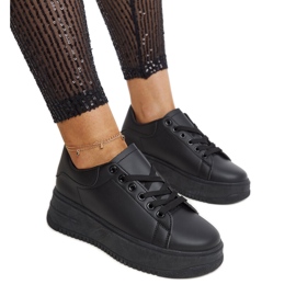 Sorte Ottavia platform sportssko