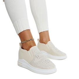 Beige wedge sneakers fra Fossacesia