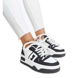 Sorte og hvide Galit sneakers med en tyk sål