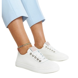 Hvide øko-læder sneakers fra Anbarin