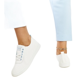 Yusra hvide øko-læder sneakers