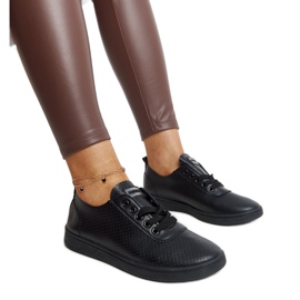 Sorte Yusra øko-læder sneakers