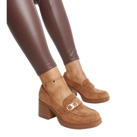 Brune Aludra højhælede pumps