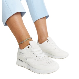 Tasnim hvide snakeskin sneakers