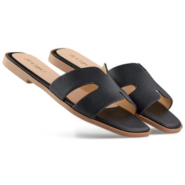 Sorte klassiske afslappede flip-flops til kvinder