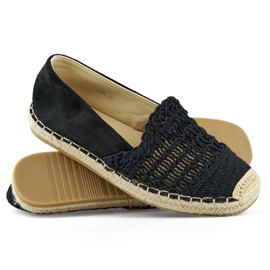 Klassiske sorte espadriller til kvinder