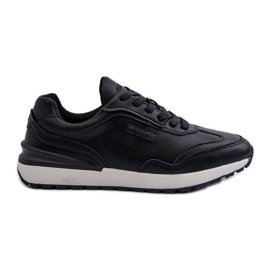 Herre lædersneakers Big Star NN174287 Sort