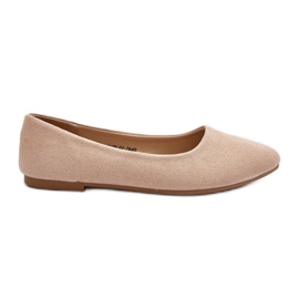 Dame ruskind ballerinaer Beige Kommia