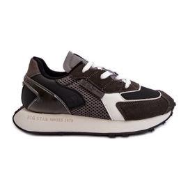 Sneakers til kvinder på Memory Foam System Big Star Platform NN274683 Sort