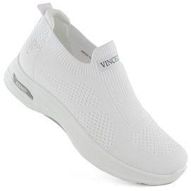 Hvide slip-on sportssko til kvinder Vinceza 13592