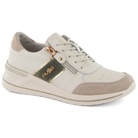 Beige læder sportssko til kvinder Filippo DP6083