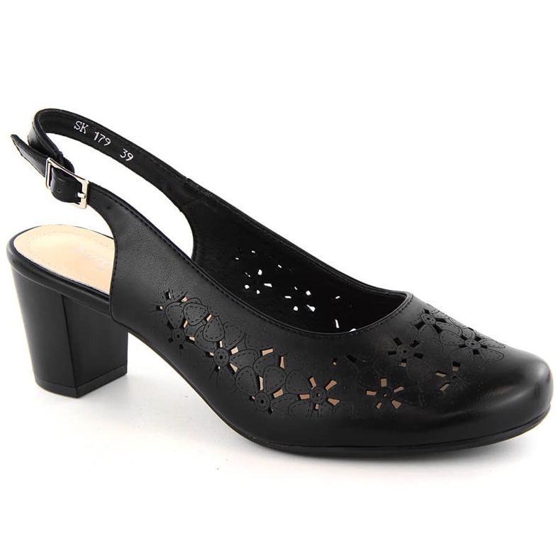 Helt gennembrudte sorte sandaler til kvinder Sergio Leone SK179