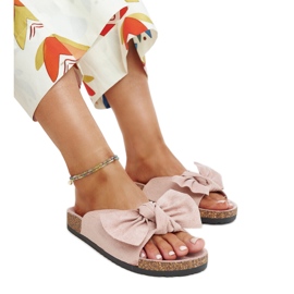Lyserøde flip-flops med korksål fra Aamu