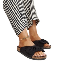 Sorte flip-flops med Aamu korksål