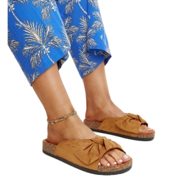 Brune flip-flops med korksål fra Aamu