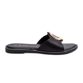 Dameflip-flops med dekoration, Sort Cilima