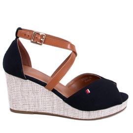 Sandaler med åben tå fra Berna Black sort