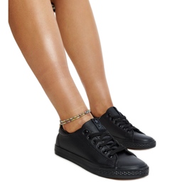 News Sorte øko-læder sneakers Luz