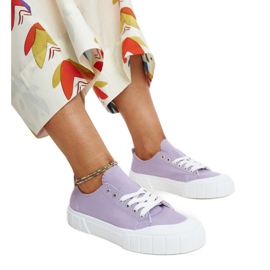 Eduards sneakers i lilla stof violet