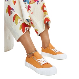 Eduards orange stof sneakers
