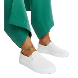 Sneakers i hvidt stof fra Suraya