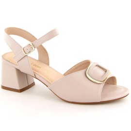 Elegante højhælede sandaler Sergio Leone W SK435A, beige