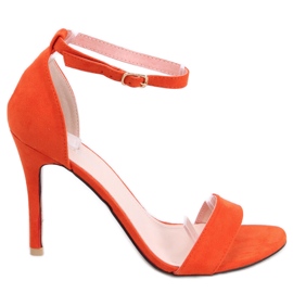 Sheila Orange højhælede sandaler