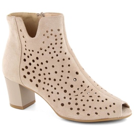 Jezzi W JEZ429A ankelstøvler i ruskind, beige