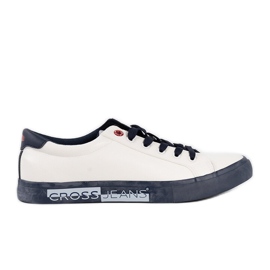 Hvide og marineblå herre Cross Jeans sneakers