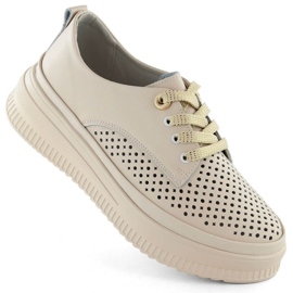 Artiker gennembrudte sko W 54C1707 HBH70A beige