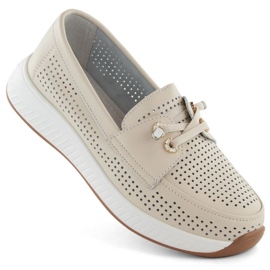 Artiker gennembrudte sko W 54C1753 HBH71B beige
