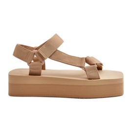 Platformsandaler til kvinder Beige Edireda