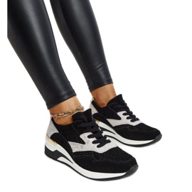 Sorte læder sportssneakers