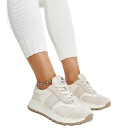 Grå lædersneakers fra Nahas