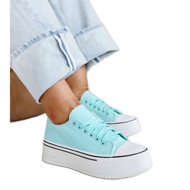 Bahira mint sneakers med en tyk sål blå