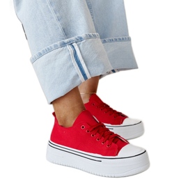 Bahira røde sneakers med en tyk sål