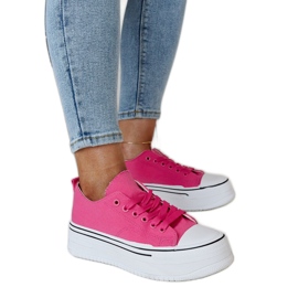 Mørkelyserøde sneakers med en tyk Bahira-sål