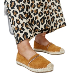 Brune espadriller med Abia rhinsten