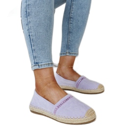 Lilla espadriller med Abia rhinsten violet