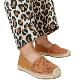Brune espadriller med Kalba-broderi