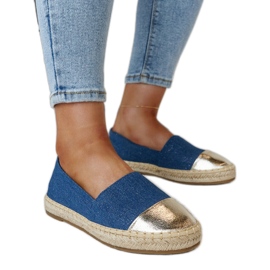 Blå og guld skinnende Surana espadriller
