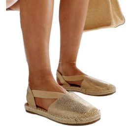 Beige espadriller med åben hæl Tharna