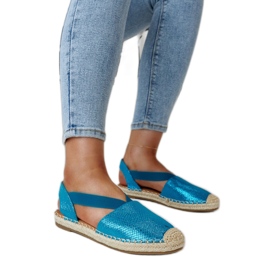 Blå espadriller med åben hæl Tharna