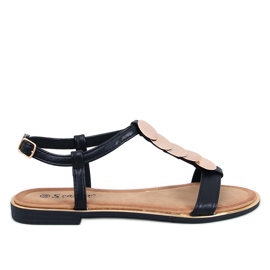 Ennes Sorte sandaler med gulddekoration